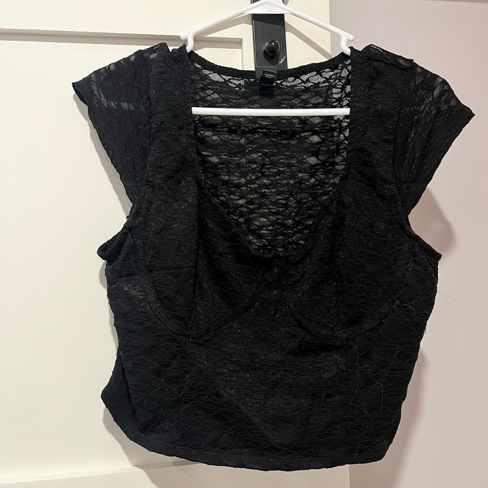 Wild Fable Black Lace Women's Top